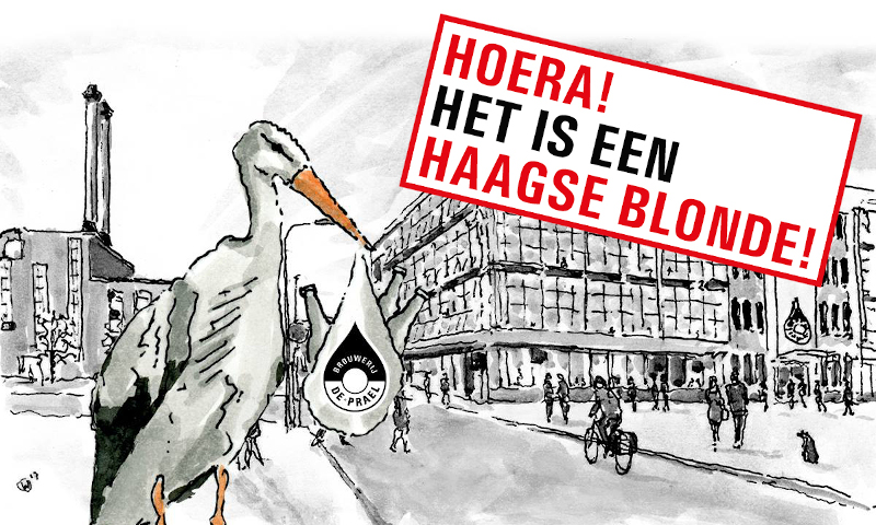 Eerste Haagse Prael bier Haghe Blond